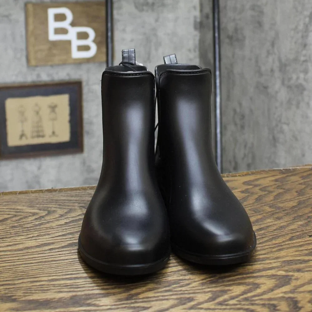 NWT A New Day Women's Chelsea Rain Boots 53847121 Black 6M 6 M - Picture 4 of 7